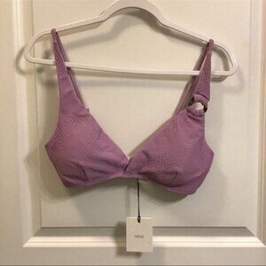 NWT Onia Clair Textured Lavender Bikini Top Size XL